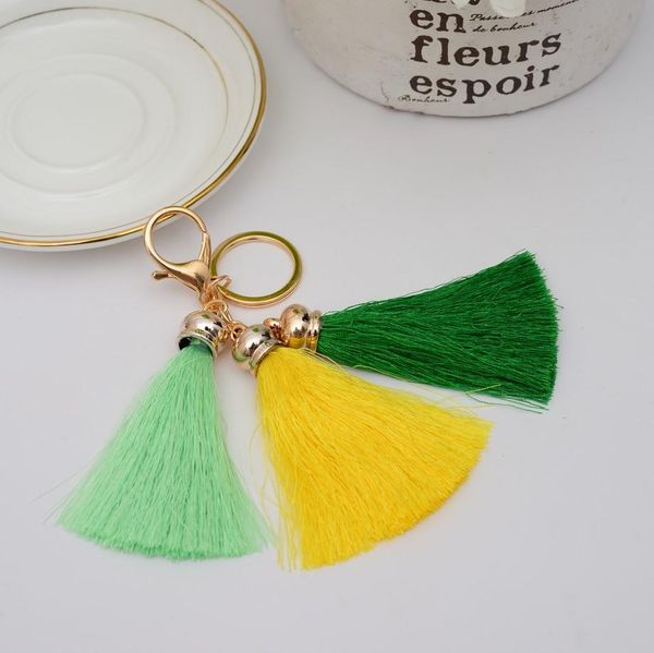 

new gold tassel keychain for women bag charm womens keyring llaveros mujer chaveiro porte cle chaveiros sleutelhanger eh598 h wmtkmt