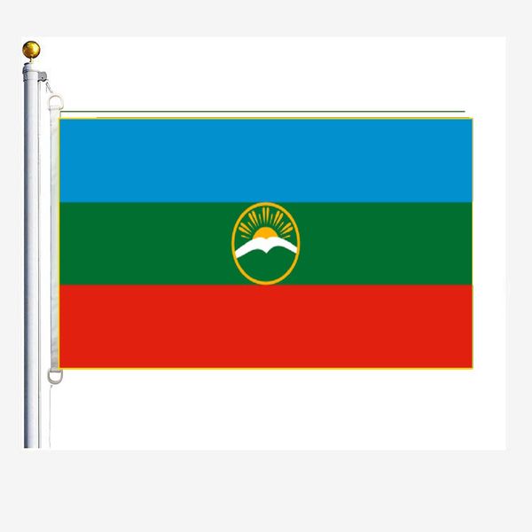 

karachay cherkessia flags 90 x 150 cm, 100 % polyester, digitaldruck
