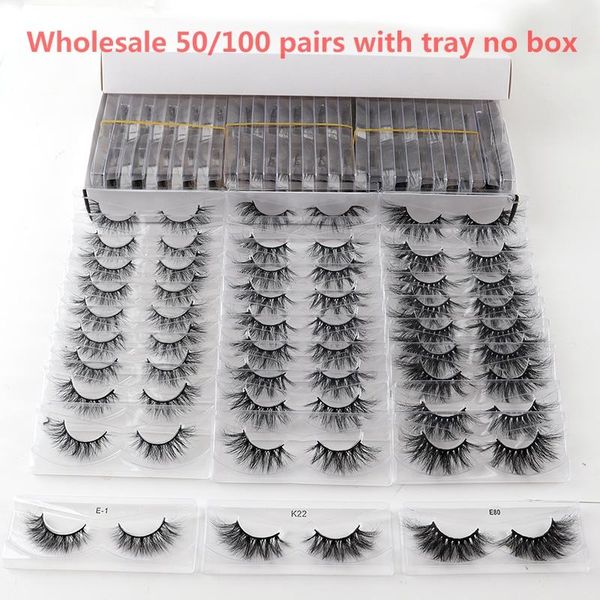 

wholesale 50/100 pairs no box eyelashes 3d mink lashes handmade dramatic maquillaje eyelash 125 styles cruelty makeup
