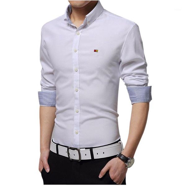 

mens dress shirts slim fit fashion long sleeve shirt casual size -4xl white yellow green gray light blue red pink1, White;black