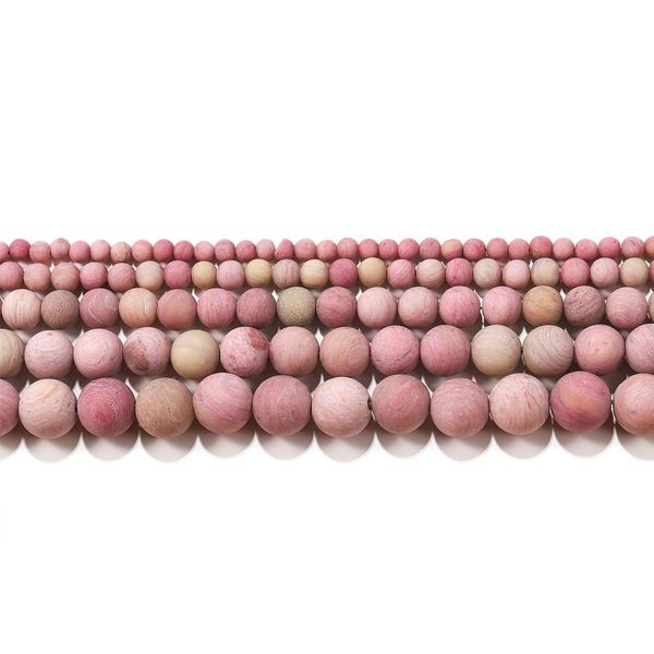 

1strand lot 4 6 8 10mm matte red rhodonite stone serpenggiante round loose spacer bead for bracelet jewelry makings supplies h bbyned