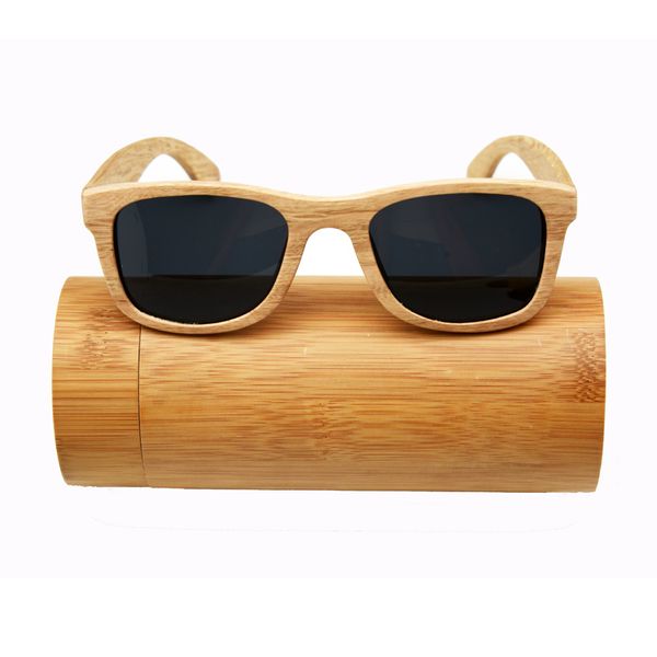 

men women polarized bamboo fashion retro vintage style cool for driving wood sunglasses, White;black
