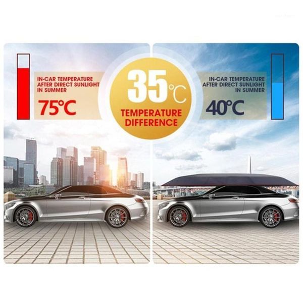 

4x2.1m car umbrella sun shade cover car protection umbrella oxford cloth uv resistant foldable tent roof waterproof cover1