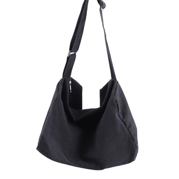 

cross body simple student canvas bag versatile shoulder casual zipper messenger