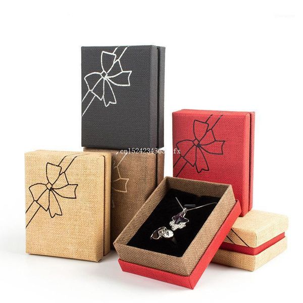 

100pcs jewelry gift box necklace earrings ring boxes jewellery paper pendant organizer boxes1