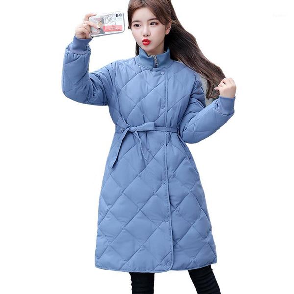 

winter women's pakras 2020 new diamond lattice coat women winter pakra long slim thick warm coats female jackets black1, Black