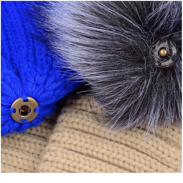 

dankeyisi women hat women winter hat men skullies cap warm outdoor faux fox pompom hat cap bonnet femme gorras par jllvjf