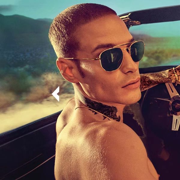 

wholesale brand women mens sunglasses discoloration outdoor designer laser shiny gold frame style come with box, White;black