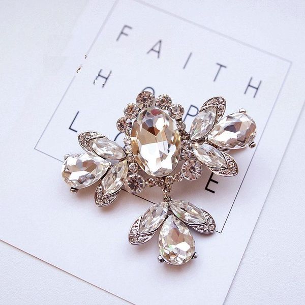 

gorgeous sparkly clear crystal pendant hair rhinestone wedding accessories silver color headwear large stone jewelry xl029, Golden;silver