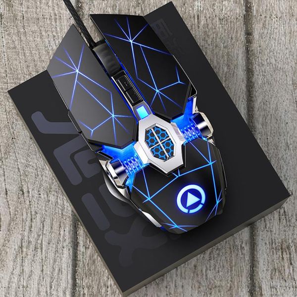 

mice professional wired computer mouse ergonomic gaming usb 3200 dpi silent with led backlight 7 button for pc laptop