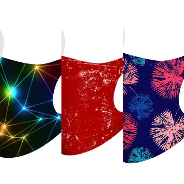 

umkcju dhl masks fashion face mask women men printed cartoon ice silk facemask painting starry sky fireworks camo dustproof n