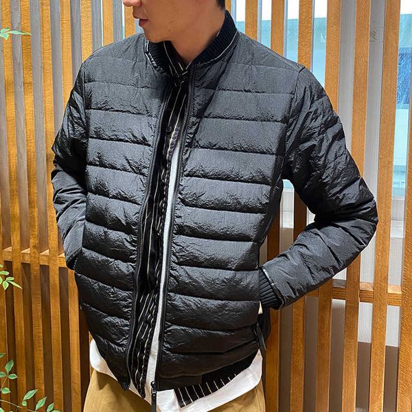 

2020 new winter light casual white warm men's down jacket, Black