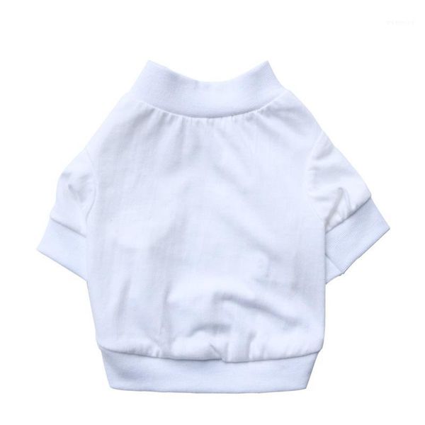 

summer dog clothes pure white dog vest t-shirts for small puppy spring sport cotton cat clothes dropshipping1