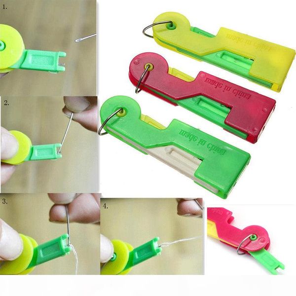 

2020 fashion random color elderly convenient automatic sewing needle threader thread guide tool