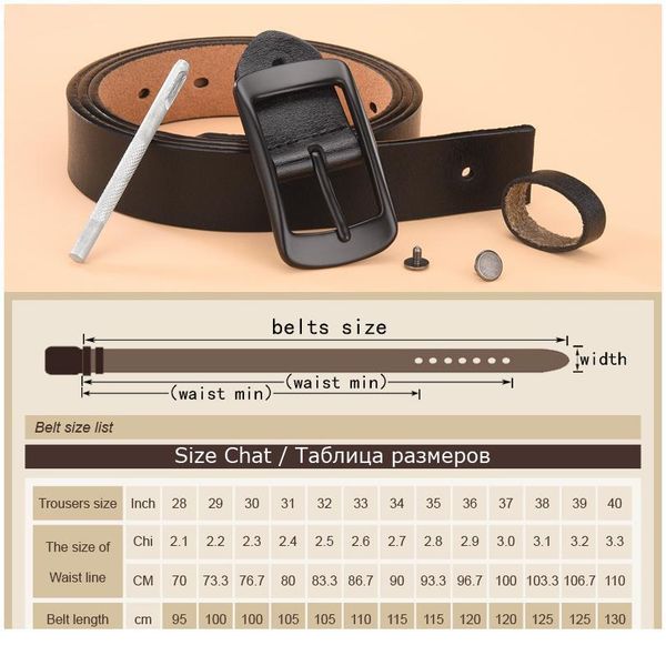 

dinisiton female belts for women genuine leather belt fashion all-match strap cowhide casual high grade quality desig jllxqz, Black;brown