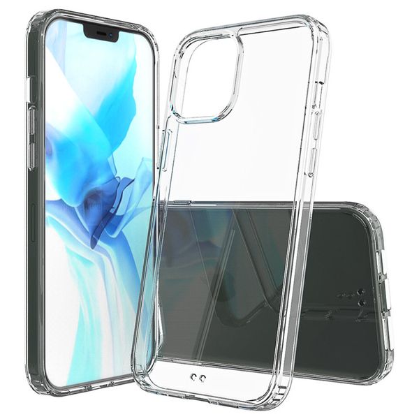 Para iPhone 12 Resistente a Clear Scratch Acrílico TPU Case Telefone para iPhone 12 Pro Max 11 XR XS Max 7 8 Plus Samsung S20 Plus S20 Fe Note 20