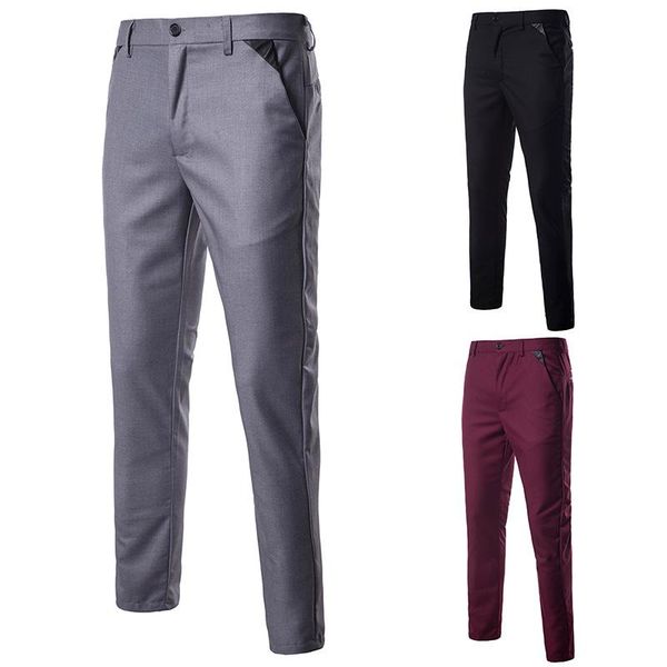 

men's suits & blazers mens hip hop solid suit pants | 2021 autumn brand male high-quality casual jogger man formal business trousers, White;black