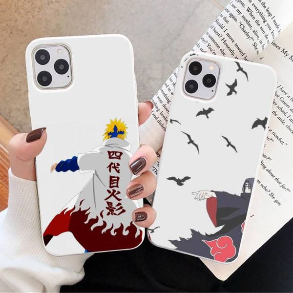 

animated naruto uchiha itachi kakashi mobile phone case white caramel for def 11 12 mini pro xs max 8 7 6 s plus x 2020 xr