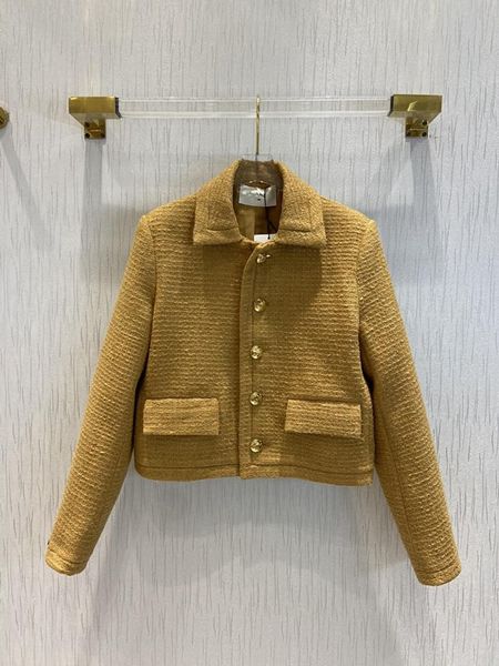 

ss22 gold button coat classic small lapel, Black;brown