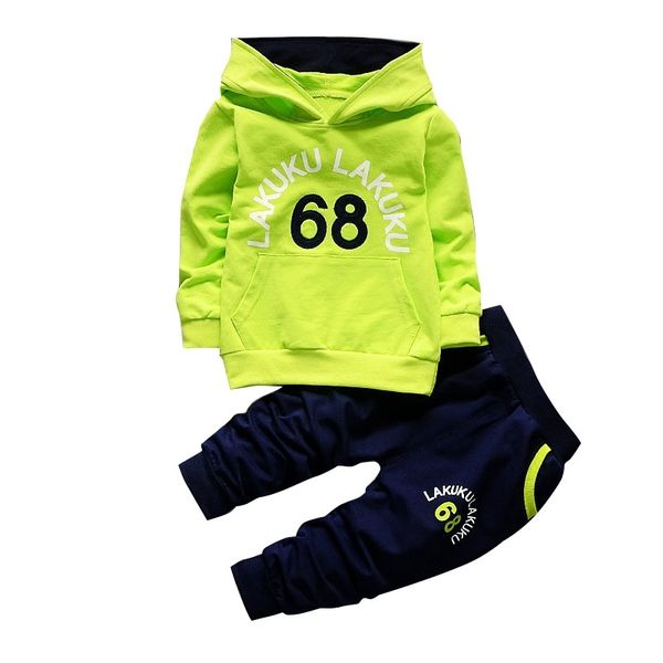 

toddler tracksuit autumn baby clothing sets children boys girls fashion brand clothes kids hooded t-shirt and pants 2 pcs suits y200325, White