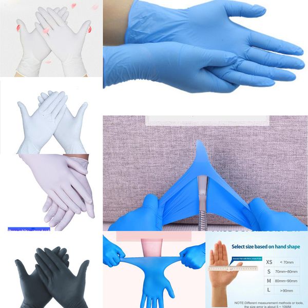 

garden gloves latex 100pcs/lot disposable household nitrile home cleaning rubber proof mitten blueoutletuh75outlet1c3i