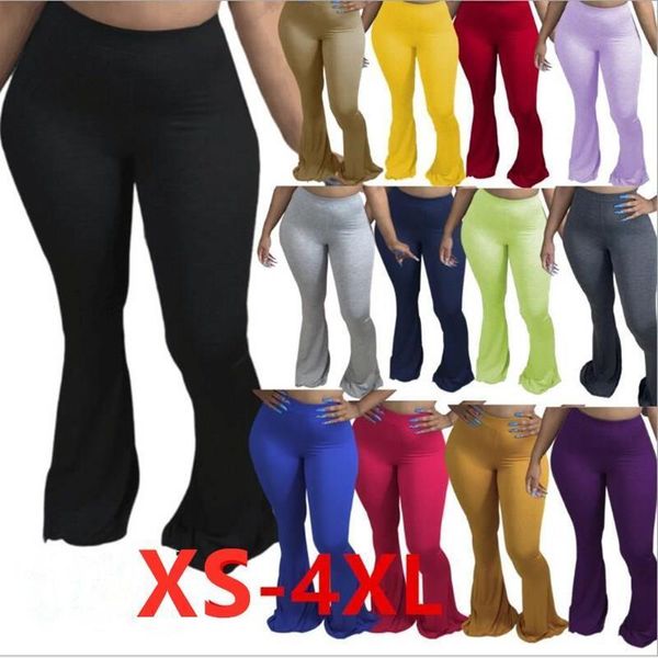 

casual xs-4xl plus size women elastic wide leg flare pants leggings high waist trousers draped jogger pants sweatpants plus size, Black;white
