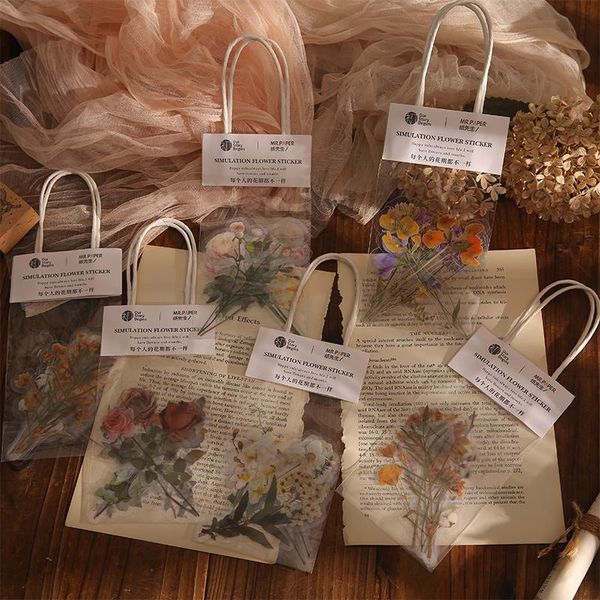 

tianzi 6 design dried flower series stickers decorative collage scrapbooking album back to school stationery stickers aesthetic wmtzuv
