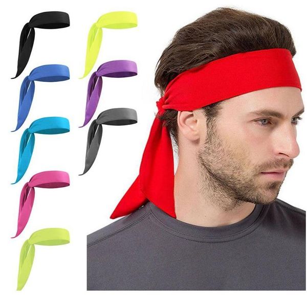 

headband outdoor sport tennis running sweatband yoga gym stretch head band sport elasticity sweat bands sport jlldoe, Yellow;black