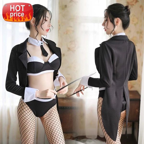 

costume black demon halloween costumes for women christmas lingerie sets underwire bra and panties set with collar #ty4d, Black;white