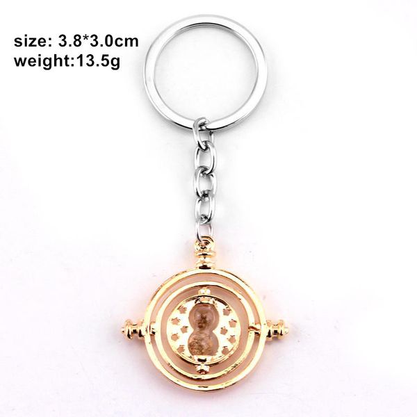 

china factory new tide tv surranding promotional event gift harry potter luna time converter hourglass keychain fine alloy pendant, Silver