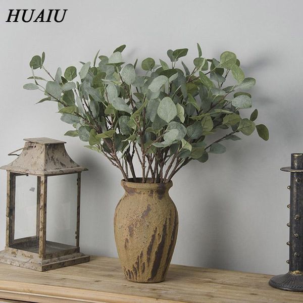 

decorative flowers & wreaths artificial flower simulation plant eucalyptus leaf green home garden party wedding decoration diy wall