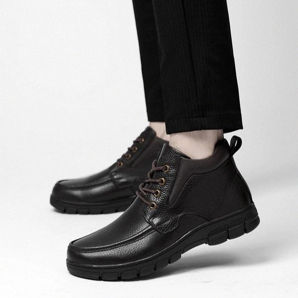 

winter boots men cow genuine leather shoes men casual shoes fashion motorcycle boots male footwear man ankle boots big size 48 #1u8m