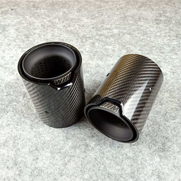 

a piece matte black style exhaust pipe muffler tip for b m w m2 m3 m4 performance carbon fiber stainless steel end tips auto part nozzles