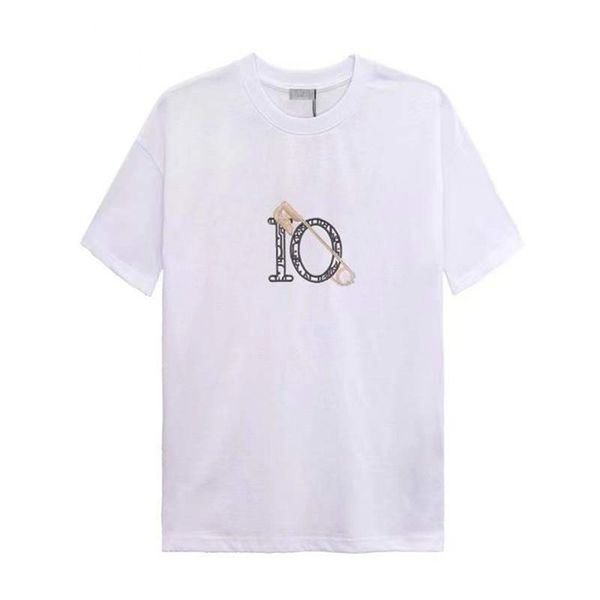 

22ss spring and summer t-shirts fhionas designer luxury european paris t-shirt fashion men's dragon logo printing t-shirt casual cloth, White;black