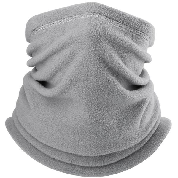 

winter warmer neck gaiter cold thermal half face fleece tube cover cycling ski hiking bandana scarf men women balaclava wmtwhn, Black