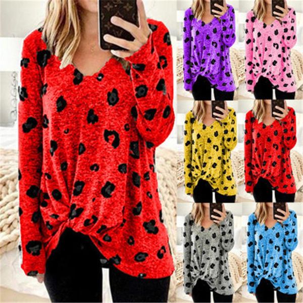 

women v-neck long sleeve t-shirt fashion trend occident loose casual designer female autumn new printing tee tshirt clothing, White