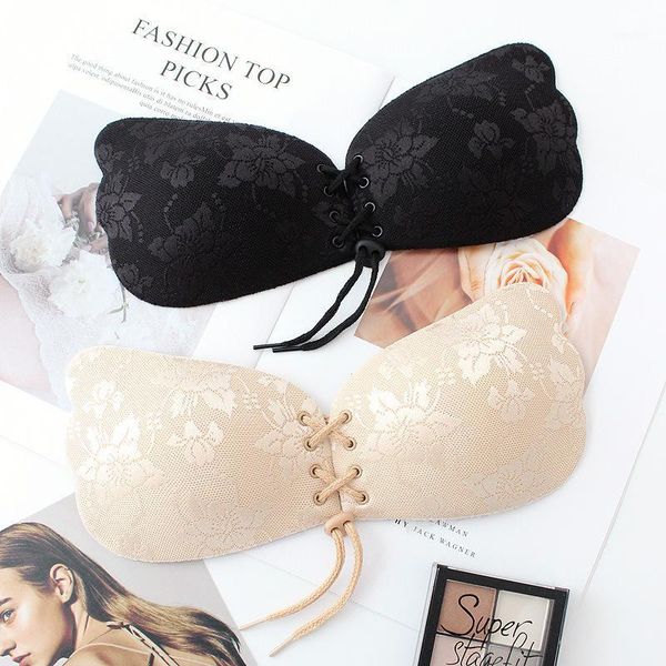 

roseheart black skin invisible bra strapless cup lace underwear lingerie seamless party wedding bra a b c d female bras1, Red;black