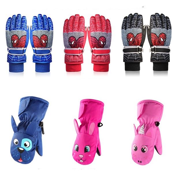 

Winter 0-1-2-8-year-old children's warm play snow waterproof Plush ski Gloves