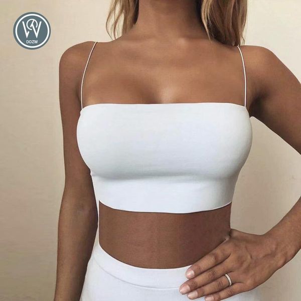 

square neck basic camis women summer solid color cropped tank cool girls streetwear thin strap elastic crop, White