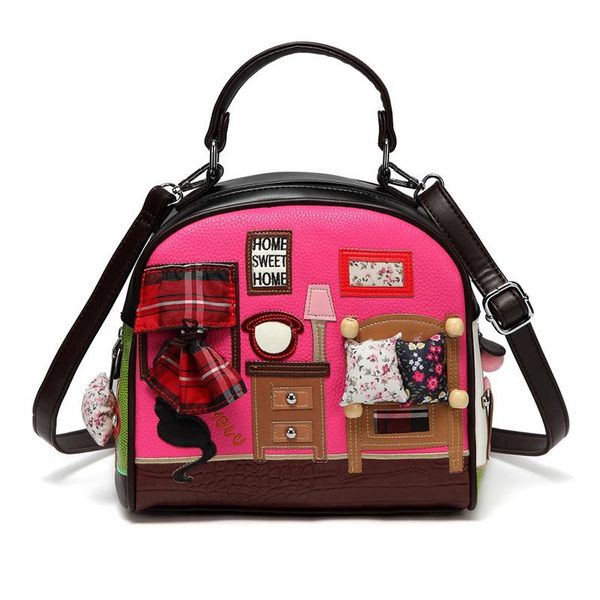 

cross body small bag shoulder handbag 2021 female retro shell casual stitching diagonal women's personality