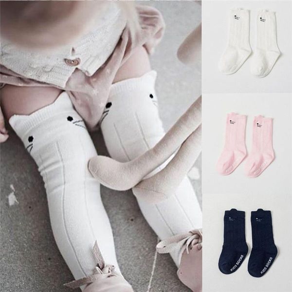 

2020 lovely baby kids toddlers girls lovely knee high socks tights leg warmer stock 1-4t wholesale, Pink;yellow