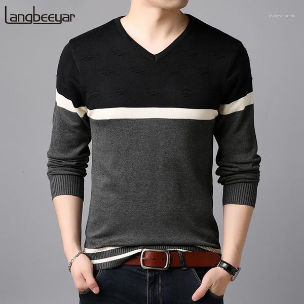 

2019 new fashion brand sweater man pullovers warm slim fit jumpers knitwear woolen autumn korean style casual mens clothes1, White;black