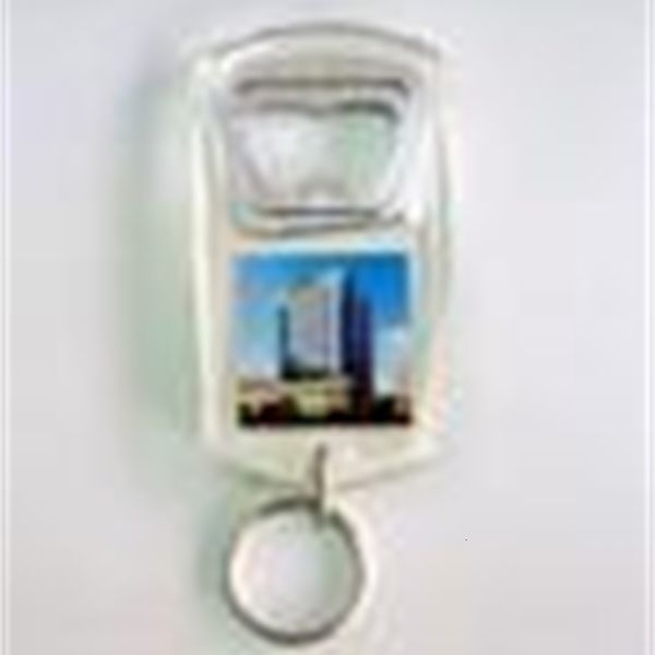 

beer blank keychains acrylic rectangle lite bottle opener metal insert p ing, Silver