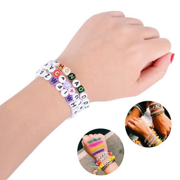 

wholesale mixed love heart acrylic beads 100pcs 7mm white round flat loose spacer beads for charms bracelet necklace diy jewelry wmtjbb