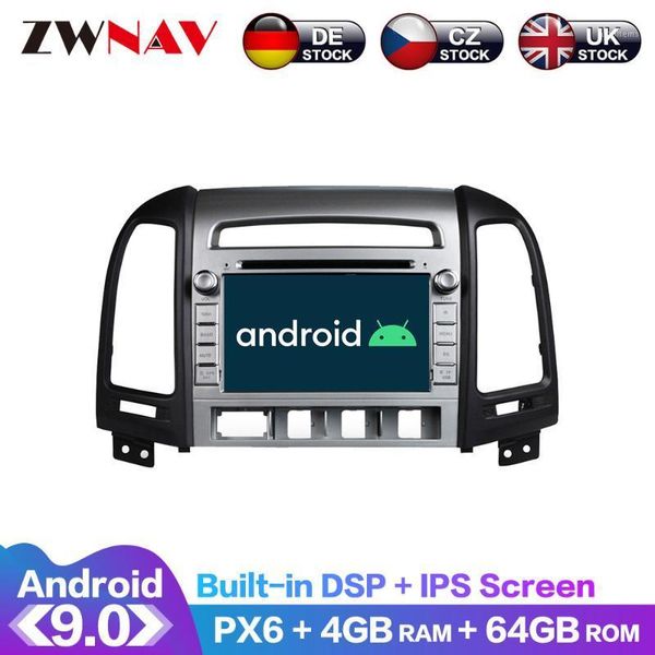 

android 9 ips screen px6 dsp for santa fe 2006-2012 car dvd gps multimedia player head unit radio navi audio stereo1