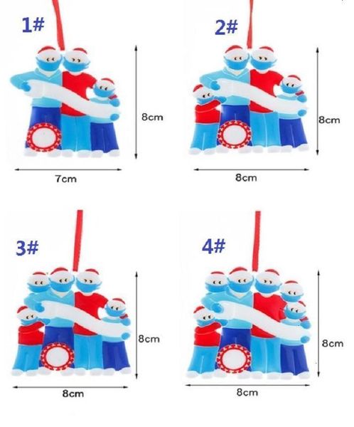 

factoryo8w5family 4 survivor christmas of 3 personalized ornaments 5 6 with face masks hand sanitized diy decorating creative toys
