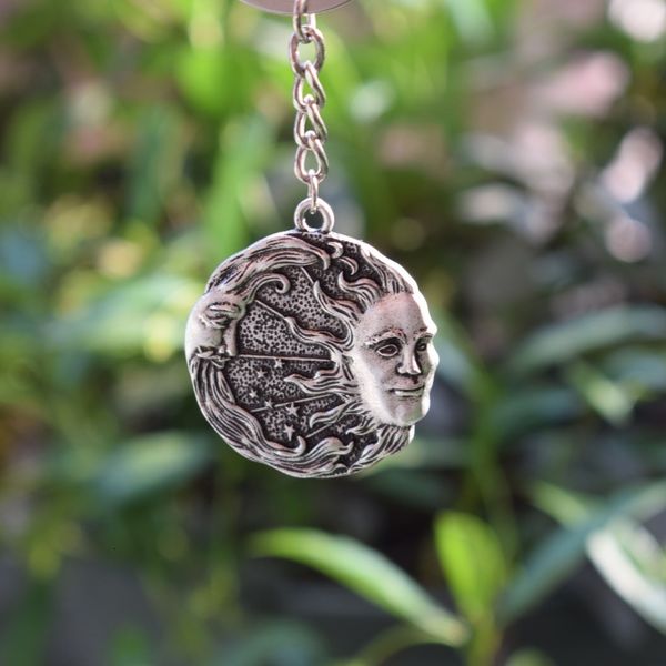 

jewelry sun and moon totem friendship keychain bohemia friend gifts, Silver