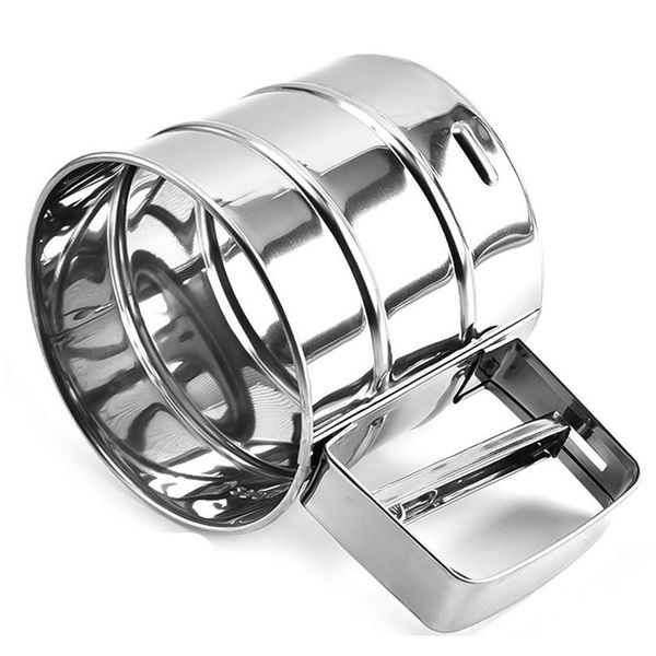 

stainless steel flour sieve cup powder sieve mesh kitchen gadget for cakes hand screened sugar baking sieve strainer f wmtgnf