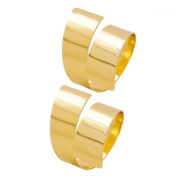 

2pcs alloy convolute napkin rings decorative napkin holders serviette buckles for wedding banquet dinner party (golden)1