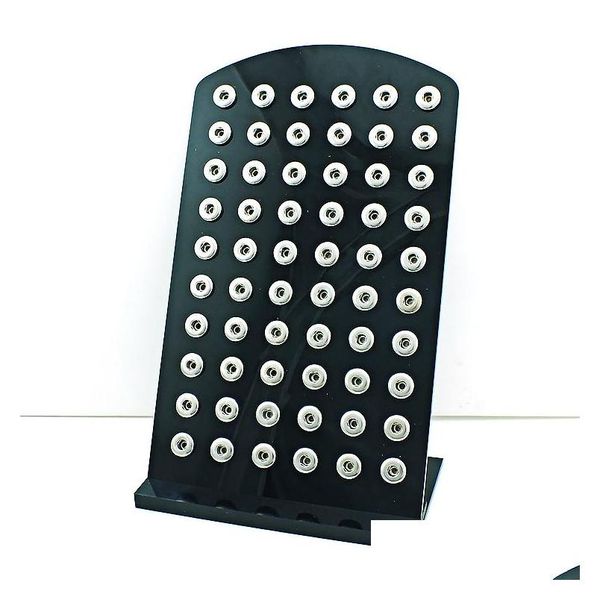 

high quantity display stands fashion 12mm snap button black acrylic interchange jewelry metal display case board fepdx